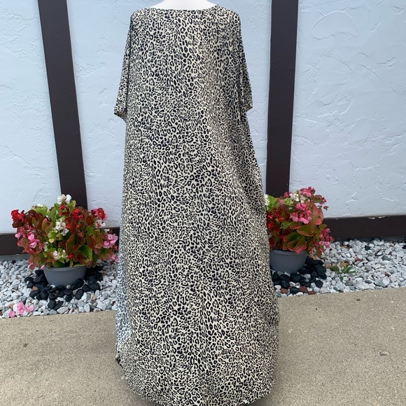 New Bohemian Leopard Kimono Duster Jacket Robe Swim Cover Up Wrap - Picture 10 of 17